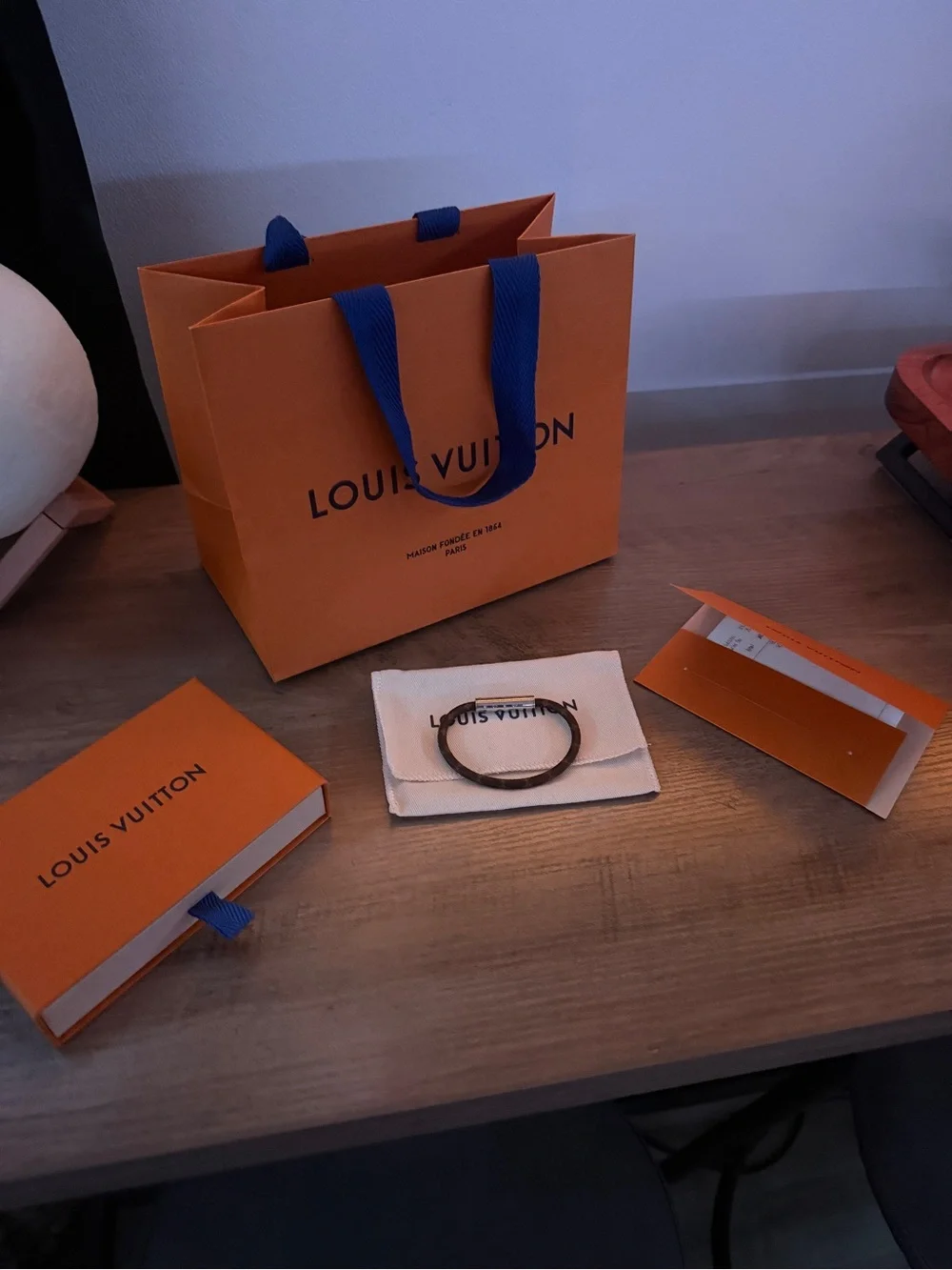Louis Vuitton Brown Monogram Leather Bracelet